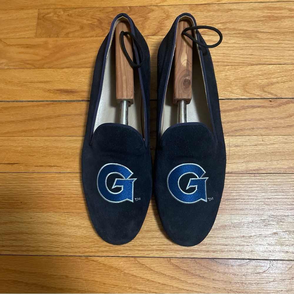 JP Crickets Georgetown ‘G’ Men’s Velvet Loafer Made in Italy Size 12